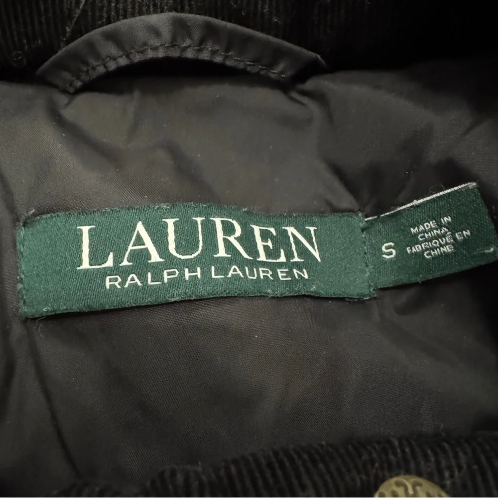 Lauren Ralph Lauren Small Black Quilted Jacket ~ Classic Capsule Casual Everyday
